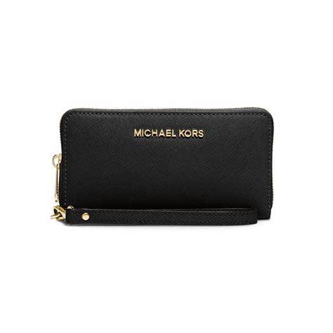 michael michael kors large flat multifunction wristlet|michael kors large wristlet clutch.